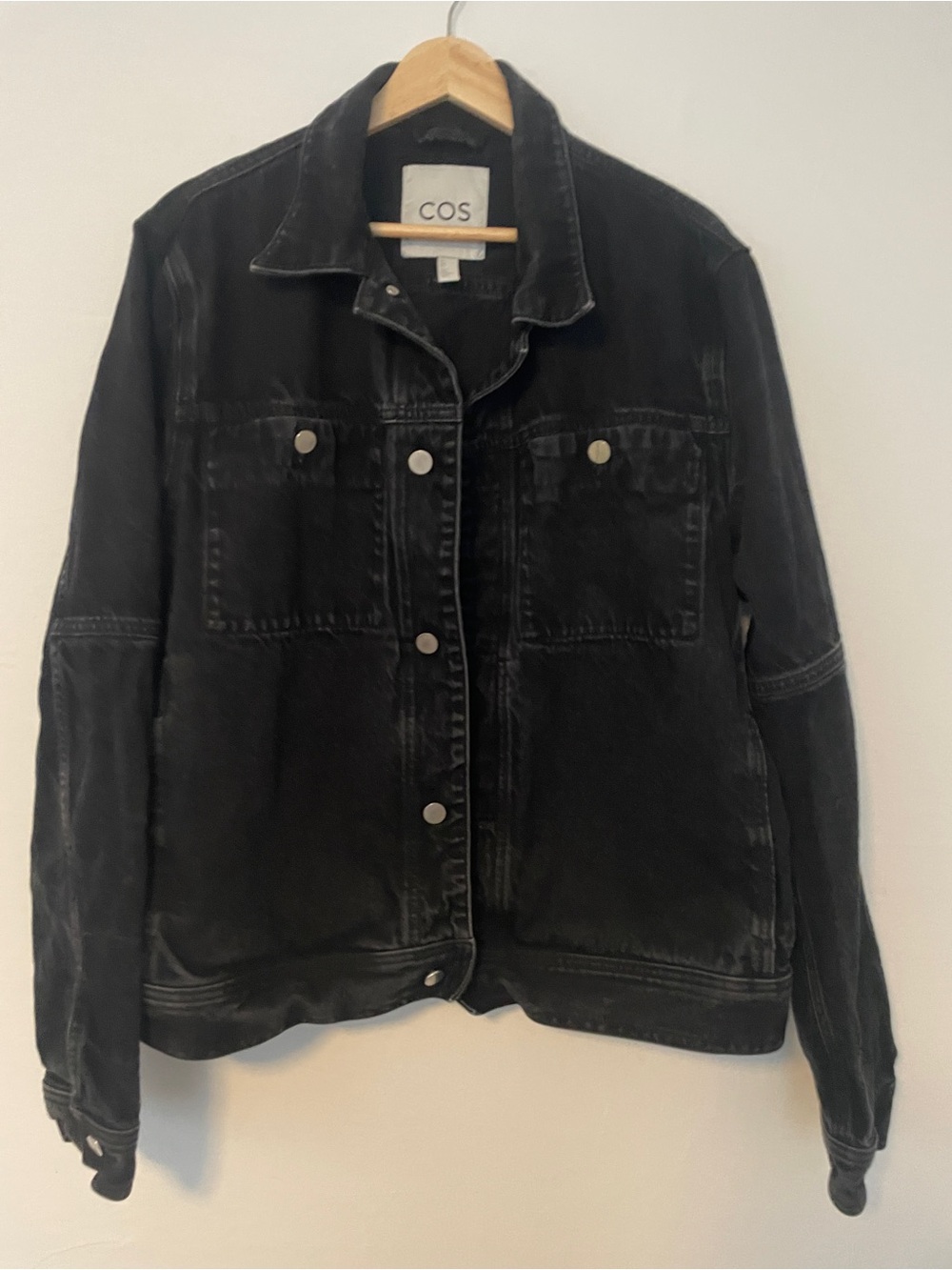 COS Washed Black Denim Trucker Jacket